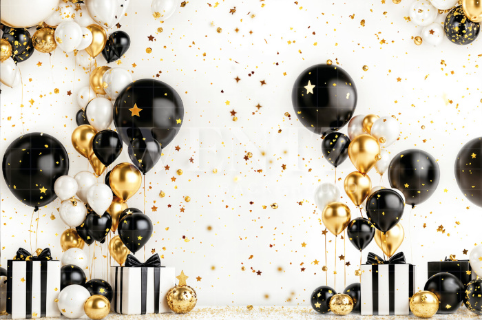 Fabric Photography Background Set with Balloons / Backdrop 7104