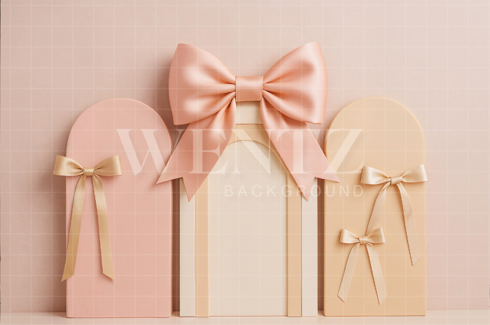 Fabric Photography Background with Bow / Backdrop 7226