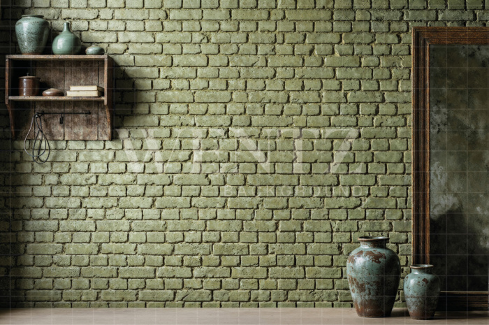 Fabric Photography Background Father's Day Brick Wall / Backdrop  7248