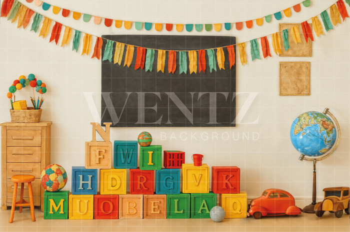 Fabric Photography Background ABC/ Backdrop 7630