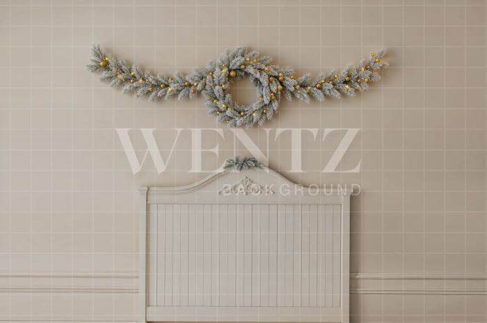 Fabric Photography Background Christmas Headboard / Backdrop 7907