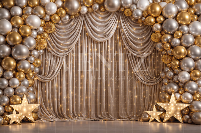 Fabric Photography Background Set with Curtains / Backdrop 7948