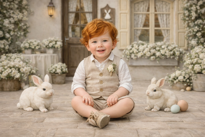 Fabric Photography Background Easter Facade / Backdrop 8065