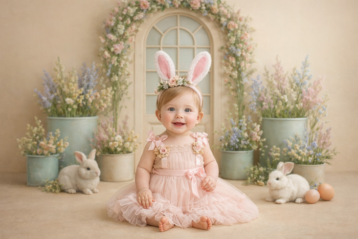 Fabric Photography Background Easter / Backdrop 8074