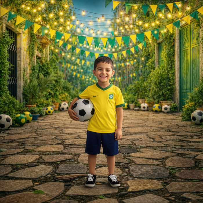 Fabric Photography Background Soccer World Cup / Backdrop 8209