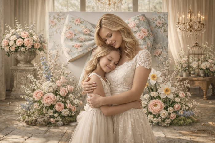 Fabric Photography Background Mother's Day / Backdrop 8226