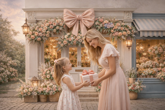 Fabric Photography Background Mother's Day Floriculture / Backdrop 8227