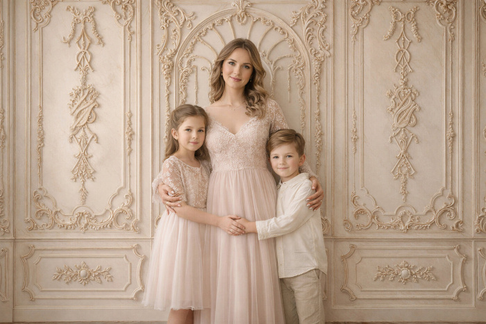 Fabric Photography Background  Mother's Day Boiserie / Backdrop 8252