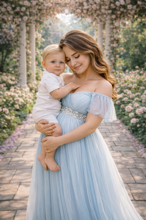 Fabric Photography Background Mother's Day Garden / Backdrop 8256
