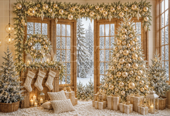 Fabric Photography Background Christmas / Backdrop 8553
