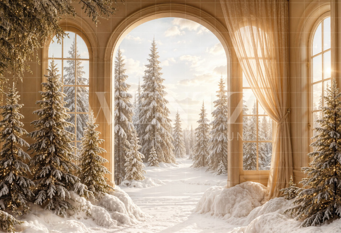 Fabric Photography Background Christmas / Backdrop 8554