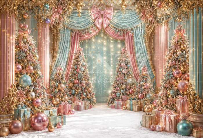Fabric Photography Background Christmas / Backdrop 8555