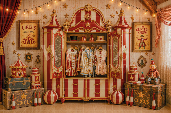 Fabric Photographic Background Children's Day Circus / Backdrop 8610