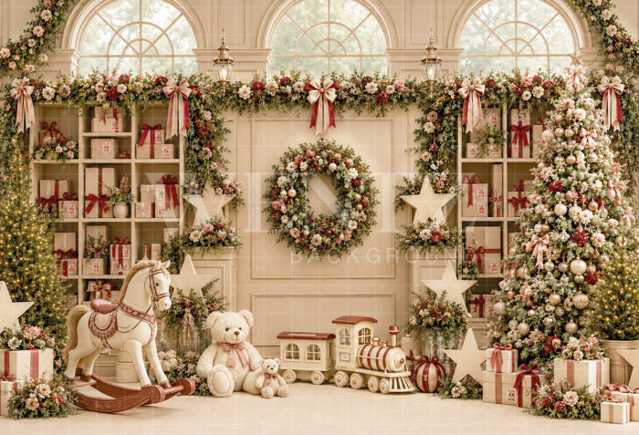 Fabric Photography Background Christmas / Backdrop 8862