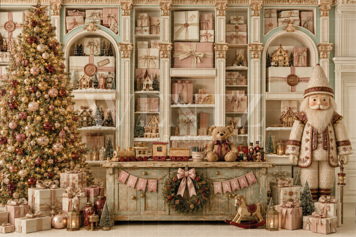 Fabric Photography Background Christmas / Backdrop 8893
