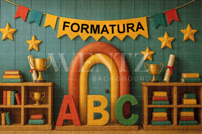 Fabric Photography Background ABC/ Backdrop 7593