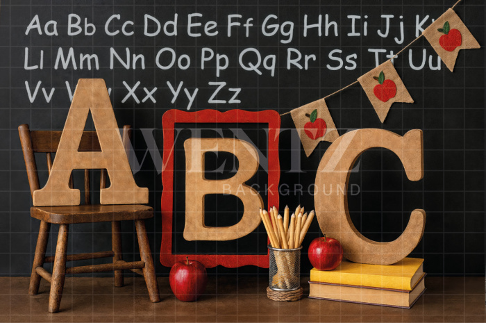 Fabric Photography Background ABC/ Backdrop 7600