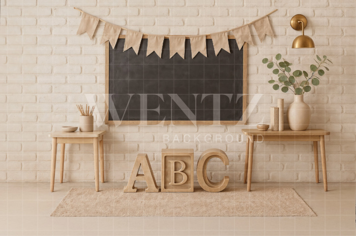 Fabric Photography Background ABC/ Backdrop 7628