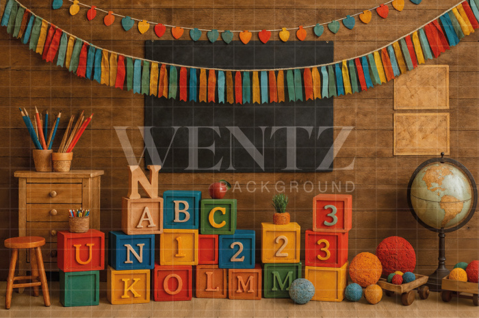 Fabric Photography Background ABC/ Backdrop 7631