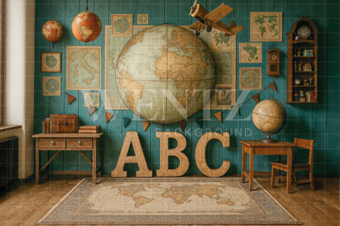 Fabric Photography Background ABC/ Backdrop 7861