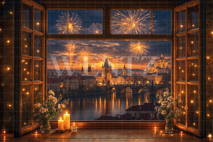 Fabric Photography Background New Year / Backdrop 7808