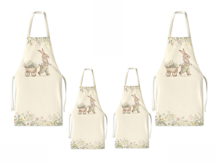Kit 4 Family Aprons Easter / AW58