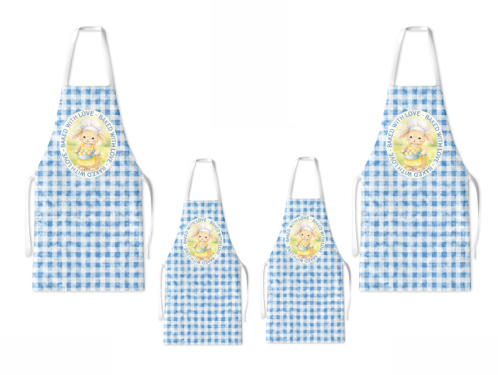 Kit 4 Family Aprons Easter / AW60