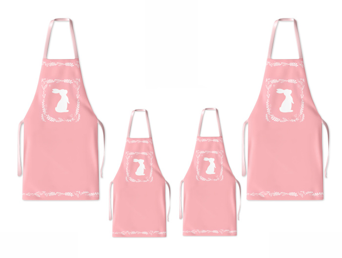 Kit 4 Family Aprons Easter / AW61