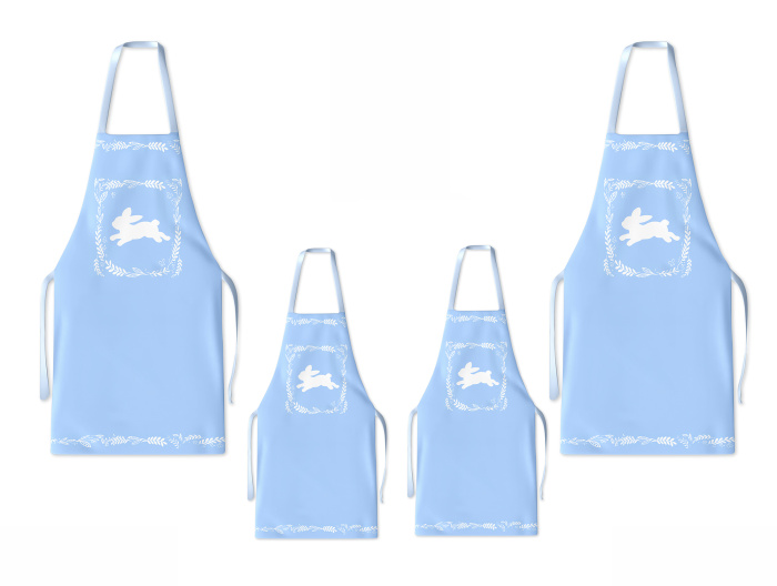 Kit 4 Family Aprons Easter / AW62