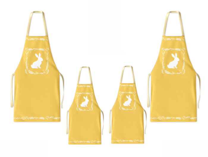Kit 4 Family Aprons Easter / AW63