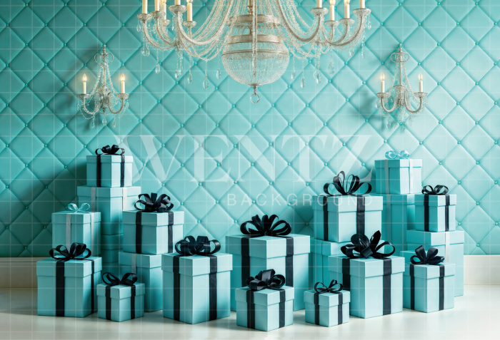 Fabric Photography Background Set with Gifts / Backdrop 7238