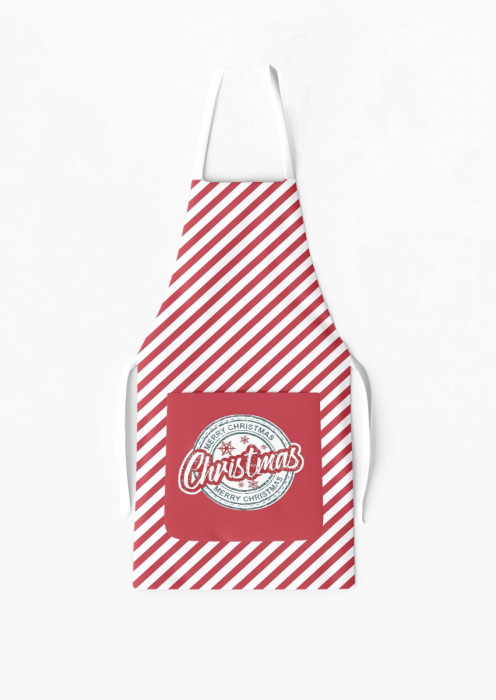 Striped Apron with Red Pocket / AW19