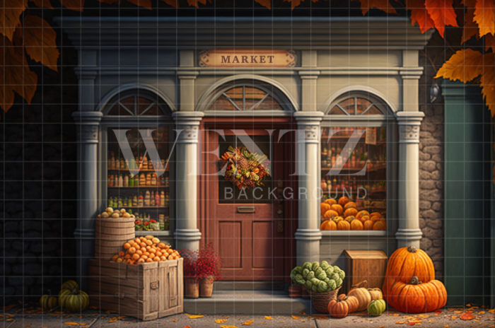 Fabric Photography Background Fall Fruit Market / Backdrop 2915