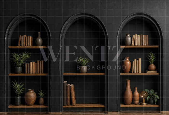 Fabric Photography Background Bookshelf / Backdrop 7500