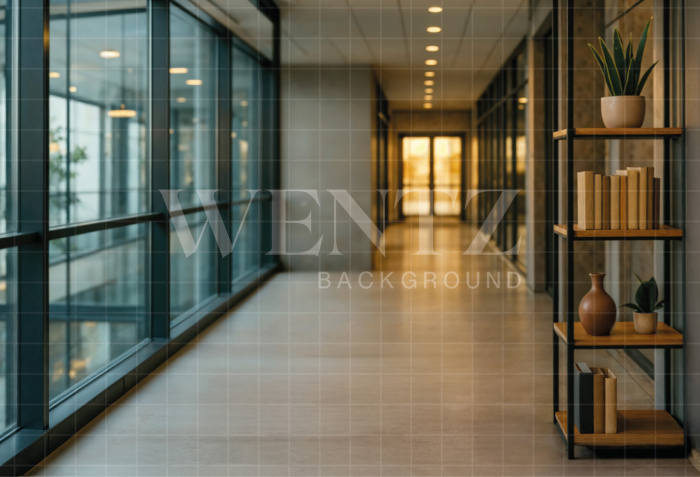 Fabric Photography Background Office corridor / Backdrop 7501
