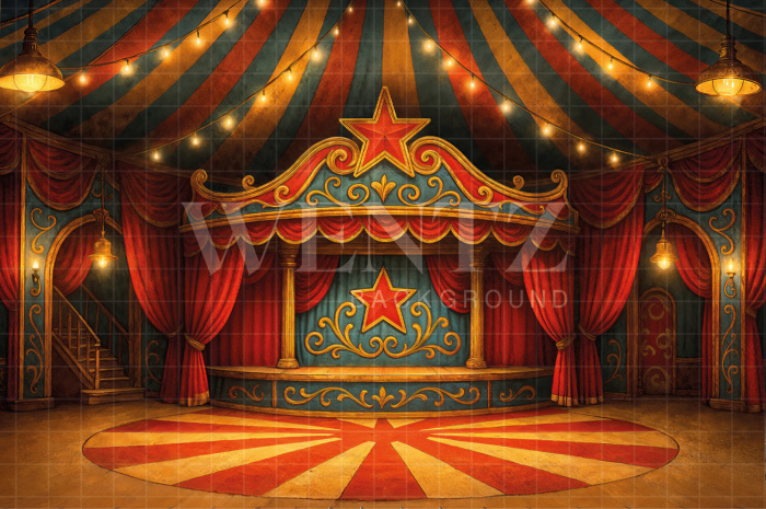 Fabric Photographic Background Children's Day Circus / Backdrop 7783