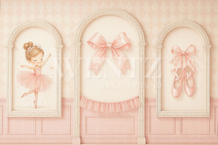 Fabric Photography Background Ballet Children's Day / Backdrop 7785