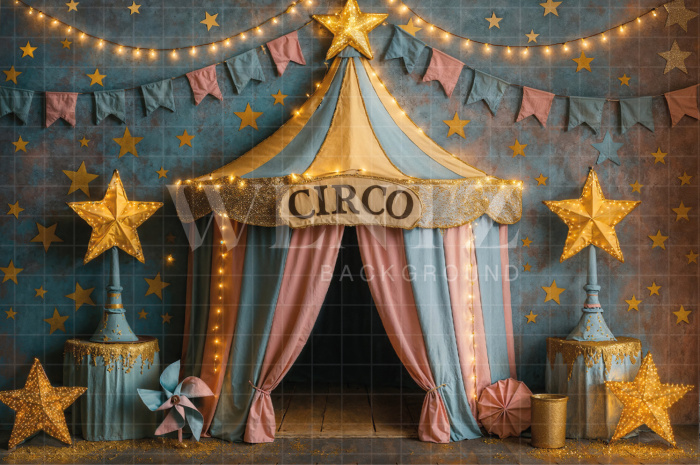 Fabric Photographic Background Children's Day Circus / Backdrop 7797