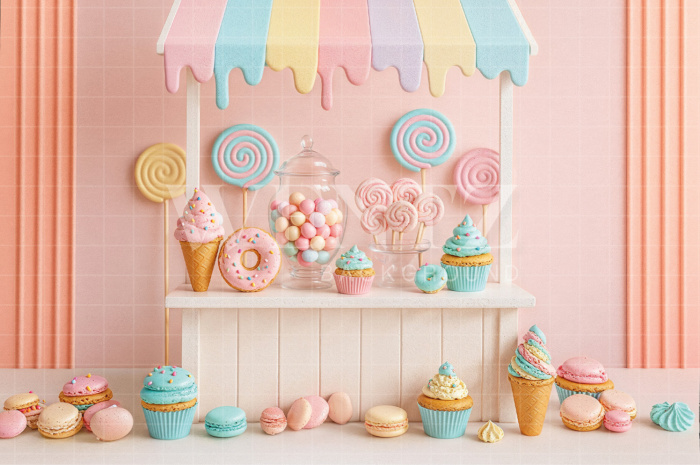 Fabric Photography Background Sweets Children's Day / Backdrop 7804