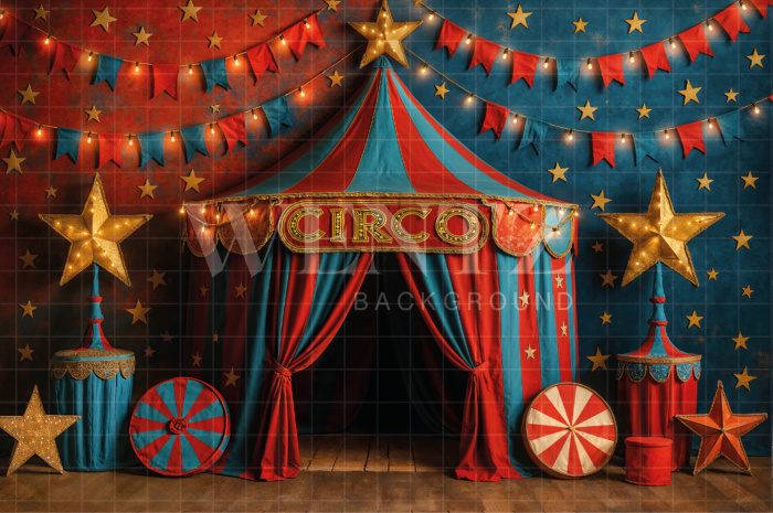 Fabric Photographic Background Children's Day Circus / Backdrop 7810