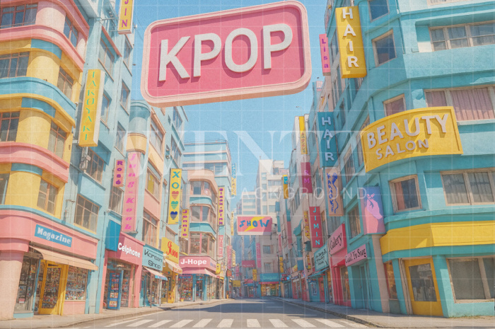 Fabric Photography Background Children's Day Village / Backdrop 7814