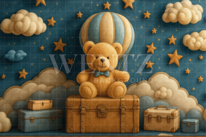 Fabric Photography Background Children's Day Bear / Backdrop 7715