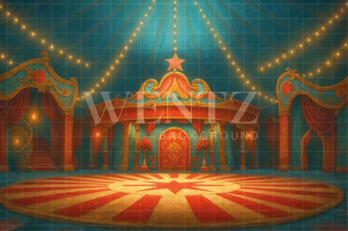 Fabric Photographic Background Children's Day Circus / Backdrop 7724