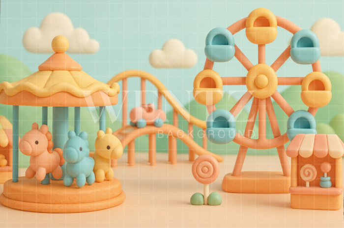 Fabric Photography Background Children's Day Playground / Backdrop 7726