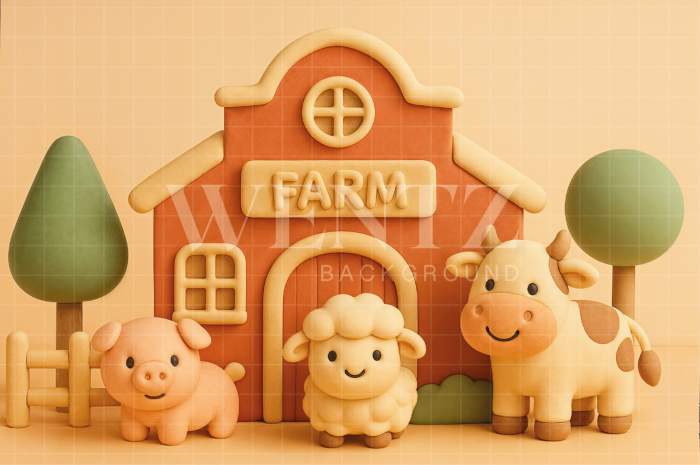 Fabric Photography Background Children's Day Farm / Backdrop 7727