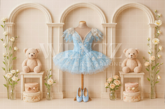 Fabric Photography Background Children's Day Ballet Costume / Backdrop  7732