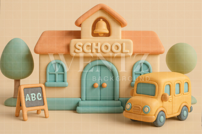 Fabric Photography Background Children's Day School / Backdrop 7739