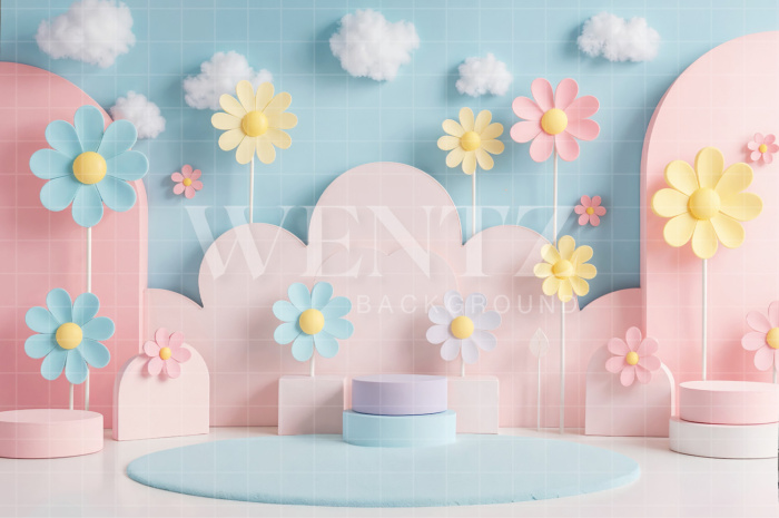 Fabric Photography Background Children's Day / Backdrop 7748