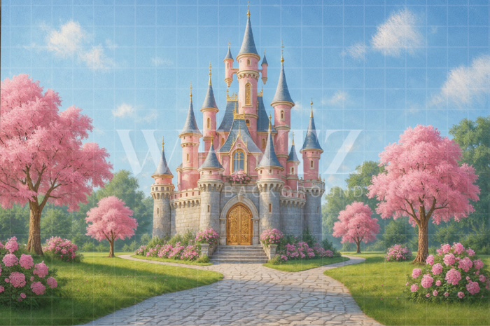 Fabric Photography Background Children's Day Castle / Backdrop 7753