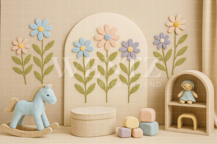 Fabric Photography Background Children's Day / Backdrop 7754